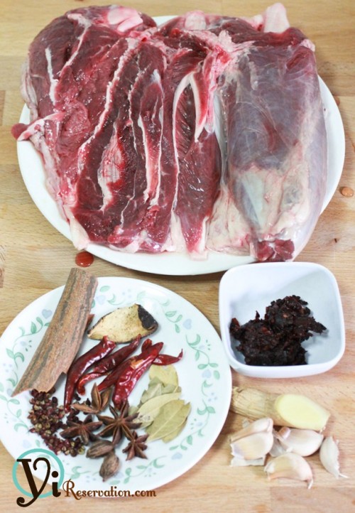 Szechuan Red Braised Beef (紅燒牛肉) ingredient list