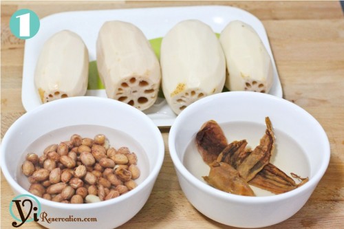 Lotus Root and Peanuts Soup with Pork Recipe