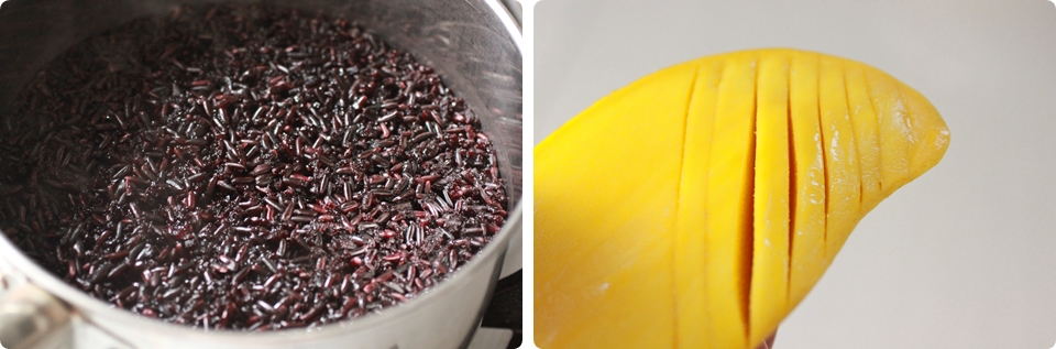 Black Rice with Mango in Coconut Sauce