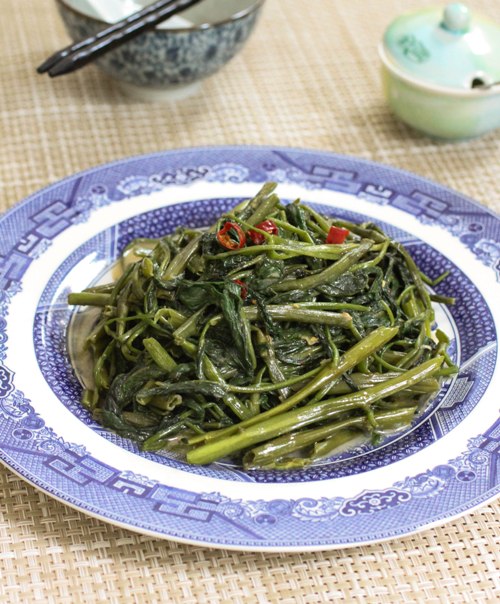 Cantonese Style Water Spinach Stir-fry