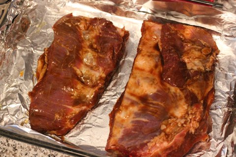 Honey Crusted Ribs with Oven Baked Fries