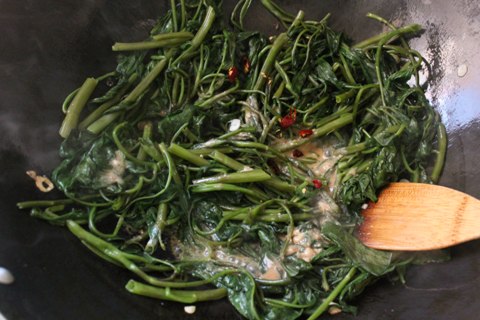 Cantonese Style Water Spinach Stir-fry