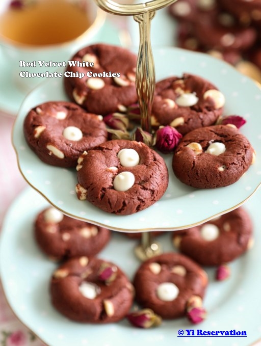 Red Velvet White Chocolate Chip Cookies Step by Step Recipe