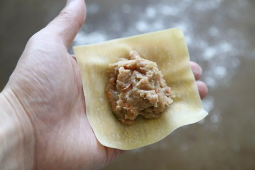 Combine the seasoning ingredients with all the chopped meat in a large mixing bowl and mix with a spatula until the mixture turns smooth.Shumai/Siu Mai Recipe