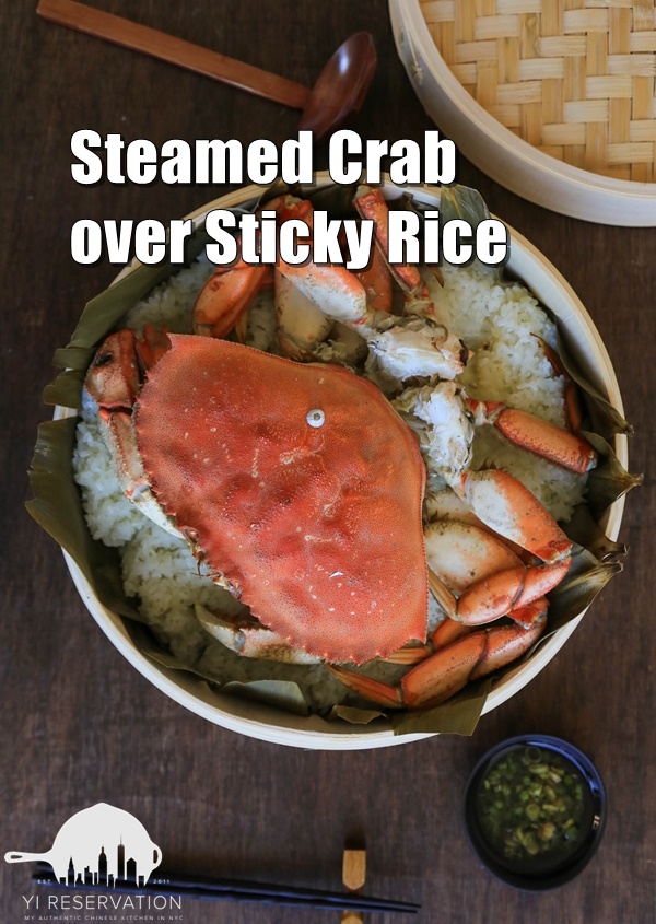 how to make steamed crab with sticky rice in lotus leaves