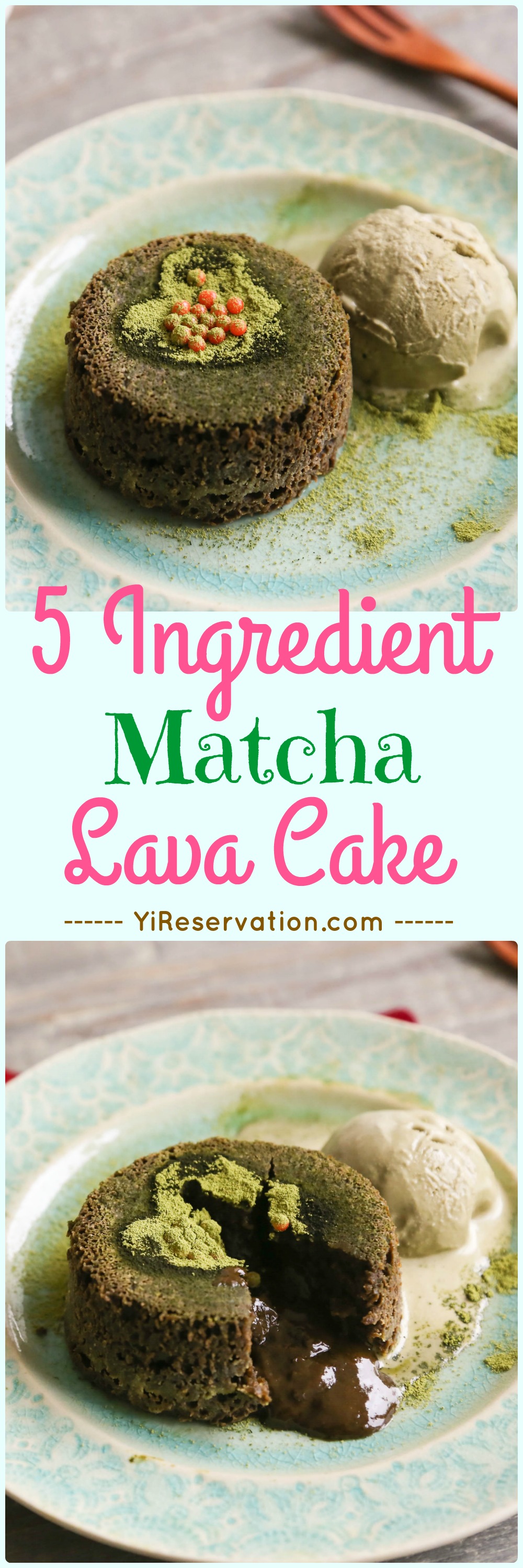 how to make matcha molten lava cake for valentine's day