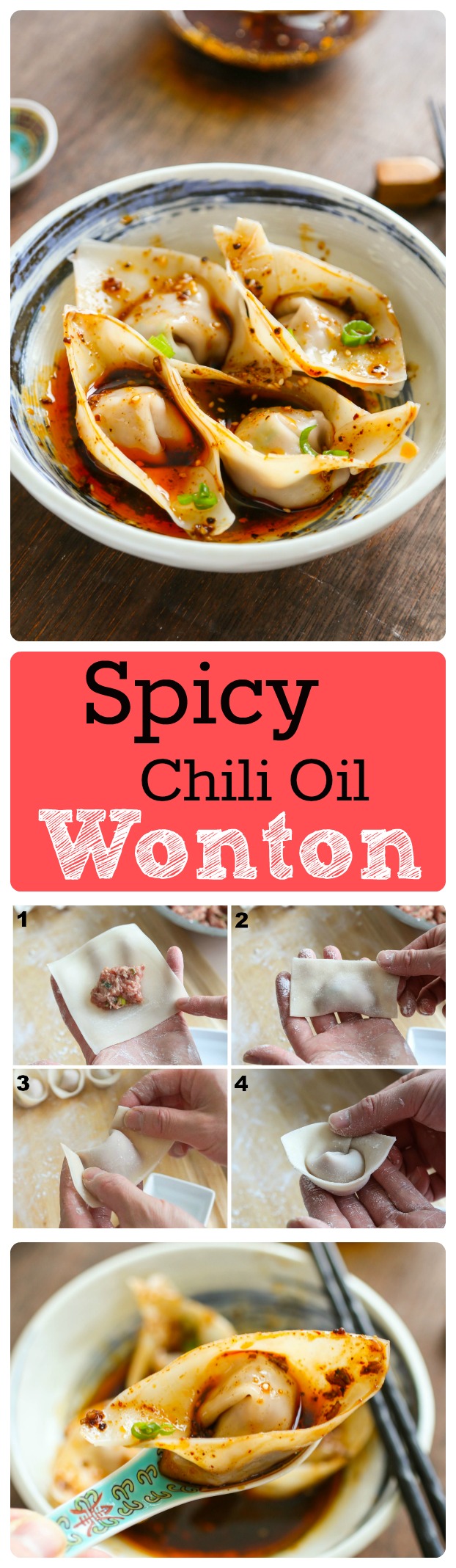 how to make red oil wontons