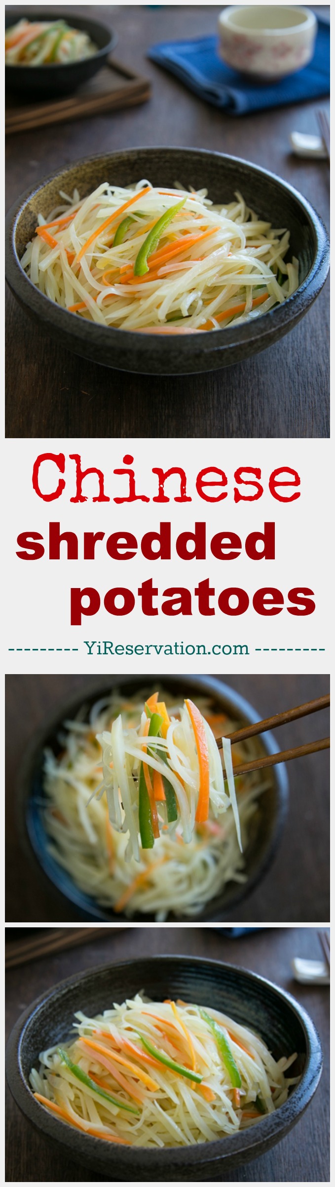 how to stir fry shredded potato strips vinegar flavor